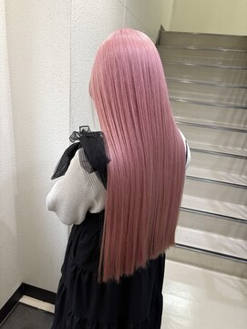 シック(chic.) ピンクカラー/ハイトーンロング/福岡天神ブリーチ/ケアブリーチ
