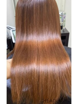 ニューカマー バイ ヘッドライト シブヤ(NEW COMER by HEADLIGHT shibuya) オレンジブラウン×セミロングレイヤー