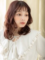 カバーヘア ブリス 志木南口駅前店(COVER HAIR bliss)&nbsp;チェリーレッド抜け感バタフライレイヤーカットA8志木20代30代