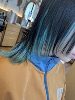 フレンズ 手稲店(friend's)&nbsp;ネオウルフインナーカラーエメラルドグリーン札幌手稲美容室