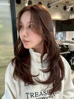 シオン(shion) 韓国ヘアロング大人ガーリー顔周りレイヤー_ba581632