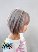 【髪質改善】グレージュ×ハッシュカットレイヤーボブ 茅ヶ崎