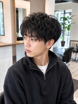 MEN's Baguz MEN'Sカット/ MEN'Sパーマ/ MEN'Sカラー 黒髪重めマッシュ韓国風パーマ