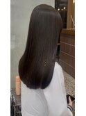 調布ストレートパーマレイヤーボブウルフショートヘアグレー