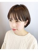 【morio】大人かわいい髪型シースルーバング×ショートボブ
