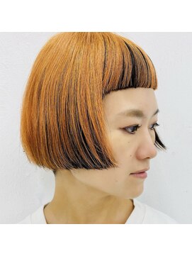 クク(QUQU) オレンジコントラストボブ