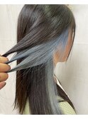 ナチュラルモードイヤリングカラーインナーカラーブリーチカラー