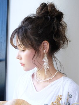 アルバム 銀座(ALBUM GINZA) ふわふわおだんご_くびれヘアツートンカラーアースカラー_38631