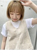 ラフボブ×ハニーベージュ