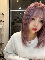 ヘアーグランデシーク(Hair Grande Seeek)&nbsp;韓国風ハイトーンカラーダブルカラーピンクラベンダー☆