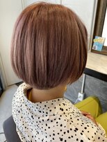 リブ(Live)&nbsp;ピンクベージュのミニボブヘア[久米川/髪質改善/白髪染め]