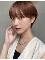 ガーデン オオタカノモリ(garden otakanomori)&nbsp;透明感暖色×束感ショート×シースルーバング×フレンチガーリー