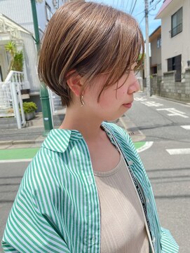 モリオ フロム ロンドン 大宮2号店(morio from London) 【なかじま ひびき】ハイライトカラー×ショートボブ