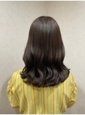 ミディアム×艶髪アッシュカラー