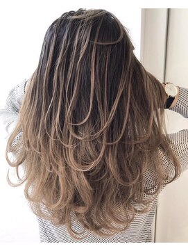 アオアクア バイ グルグル 小岩店(ao akua by GULGUL) 前髪パーマ グラデーションハイライト×アッシュベージュ 小岩