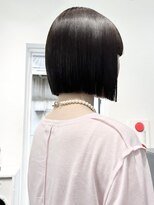 ココ 原宿(KOKO) ぱっつん前髪//ダークアッシュ//切りっぱなしボブ//美髪
