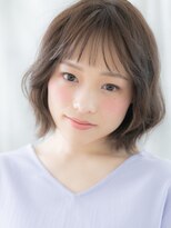 ドクターズサロン LAB 小山店&nbsp;オン眉グレージュアッシュゆるふわ巻きボブm小山20代30代40代