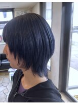 グランヘアー 南店(GRAN HAIR) ショートウルフ ブルーブラック