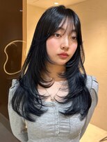 サイン 渋谷(SIGN)&nbsp;韓国ヘアーハッシュカットレイヤーカットグレージュブリーチ無し