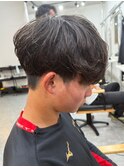 栃木緩め波巻きパーマシャドウパーマメンズマッシュウルフカット