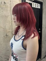 ラニヘアサロン(lani hair salon)&nbsp;レッドカラー/ウルフレイヤー/暖色カラー/ワインレッド/