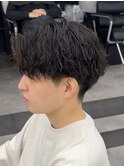 縦落ちパーマメンズスパイラル