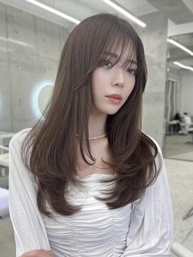 フォンズ(FONS) 透明感グレージュ/ロングレイヤー/ワンカール/顔周りカット/学割