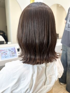 セイドット リー(Say. Ree) say.ロングレイヤー地毛風ストレートアッシュオリーブラベンダー