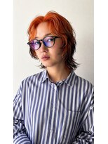 ペスカケイクリエイティブ(PESCA K-CREATIVE)&nbsp;オレンジグラデーション×ブラックエンズマレット