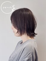 パーチ(perch) 長さキープで軽やか!顔周りレイヤー×アッシュブラウン♪