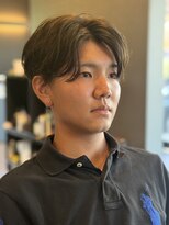 アオヤマ(AOYAMA)&nbsp;ニュアンスパーマ/テーパーフェード/毛流れセンターパート