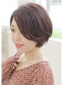 30代からの前差上がりショートボブ