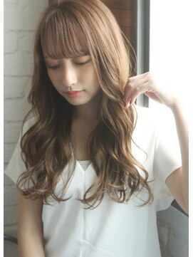 チョビー 銀座(chobii) 道村/デジタルパーマ/ローライト/アッシュブラウン/厚めバング