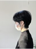 黒髪ハンサムショート