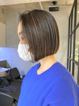 サンク 原宿 表参道(cinq) 前下がりボブミニボブナチュラルボブショートボブ20代韓国