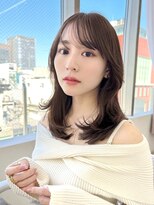 アフロートリノ(AFLOAT Leino)&nbsp;2wayバング 韓国前髪 シースルー ミディアム くびれヘア　顔周り