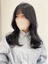 ヨーク(YOKE)&nbsp;【 YOKE 】ミディアムレイヤー顔まわりブルージュ暗髪艶髪韓国