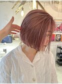 くすみピンク ピンクブラウン ピンクベージュ ブリーチカラー