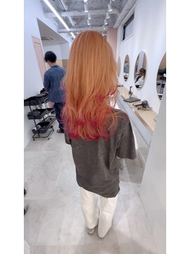 アンドリルム 梅田(&Lillme) レイヤーカット/ブリーチカラー/エンドカラー