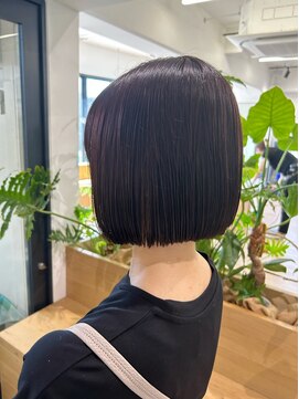 オーシャン(Ocean) [OCEAN Hair&Life藤原純]パツっとミニボブ/バイオレットピンク☆