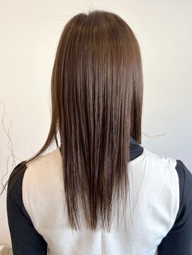 レポヘアー(Repos hair) 縮毛矯正ロング♪コスメストレート髪質改善ココアベージュ