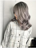 バレイヤージュ 白髪ぼかし ダブルカラー