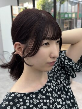 ビューブルー 亀戸錦糸町(VIEW BLUE) ◎ 美髪カールピンクブラウンエアリーセミディ似合わせ前髪