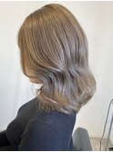 大人可愛い大人美人くすみカラーアッシュグレーベージュ
