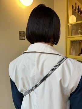 ヒントステーション(HINTSTATION) 〈浅草 半個室〉ミニボブ/ラベンダーベージュ