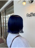 外ハネボブ×ネイビーブルー