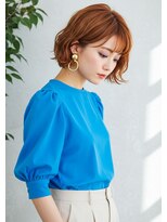 フルショウ 栄店(FURUSHO)&nbsp;アプリコットオレンジ/外ハネボブ/フェザーショート