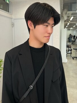 メンズサロン トレヘアー 京都烏丸店(tRe hair) スパイキーショート ブルーカラー 刈り上げショート 韓国風