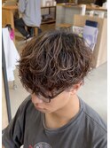 大分シャドウパーマメンズマッシュ刈り上げツーブロックレイヤー