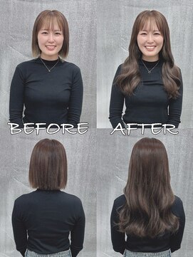 リップ 大阪本店(LIP) 【レミー100%最高級人毛/ロング】シールエクステ60枚+カラー